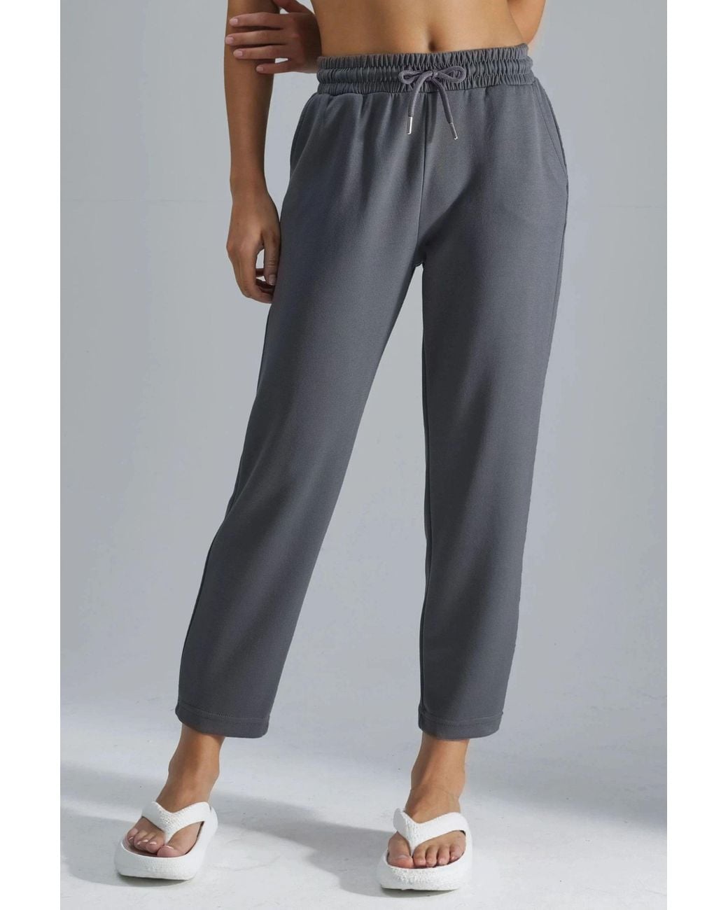 Hiccup Blue Modal Touch Elastic Waist Carrot Fit Jogger Pants