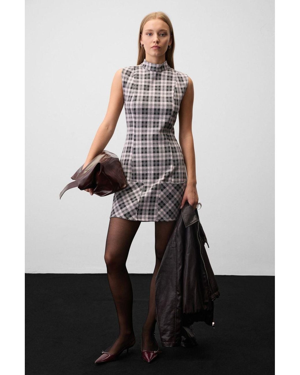Grimelange Black Pull-On Mini Skirt