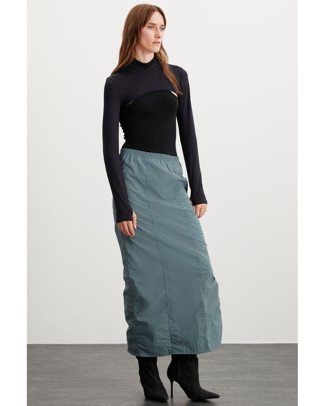 Grimelange Multicolor Maxi Straight Pencil Skirt