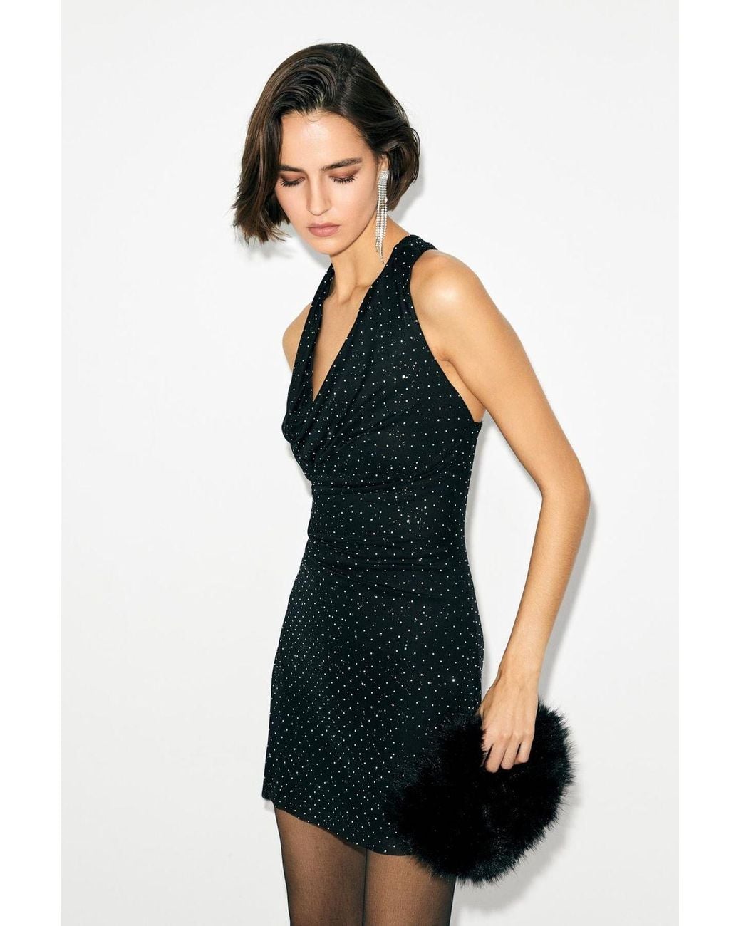 Grimelange Black Fitted Mini Skirt