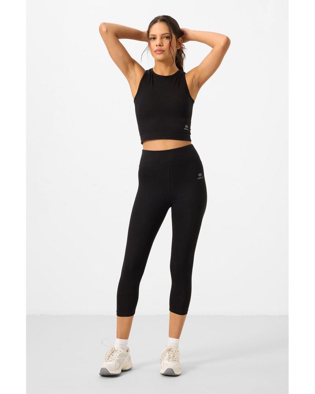 TOMMY LIFE Black Sleeveless Cotton Blend Active Set