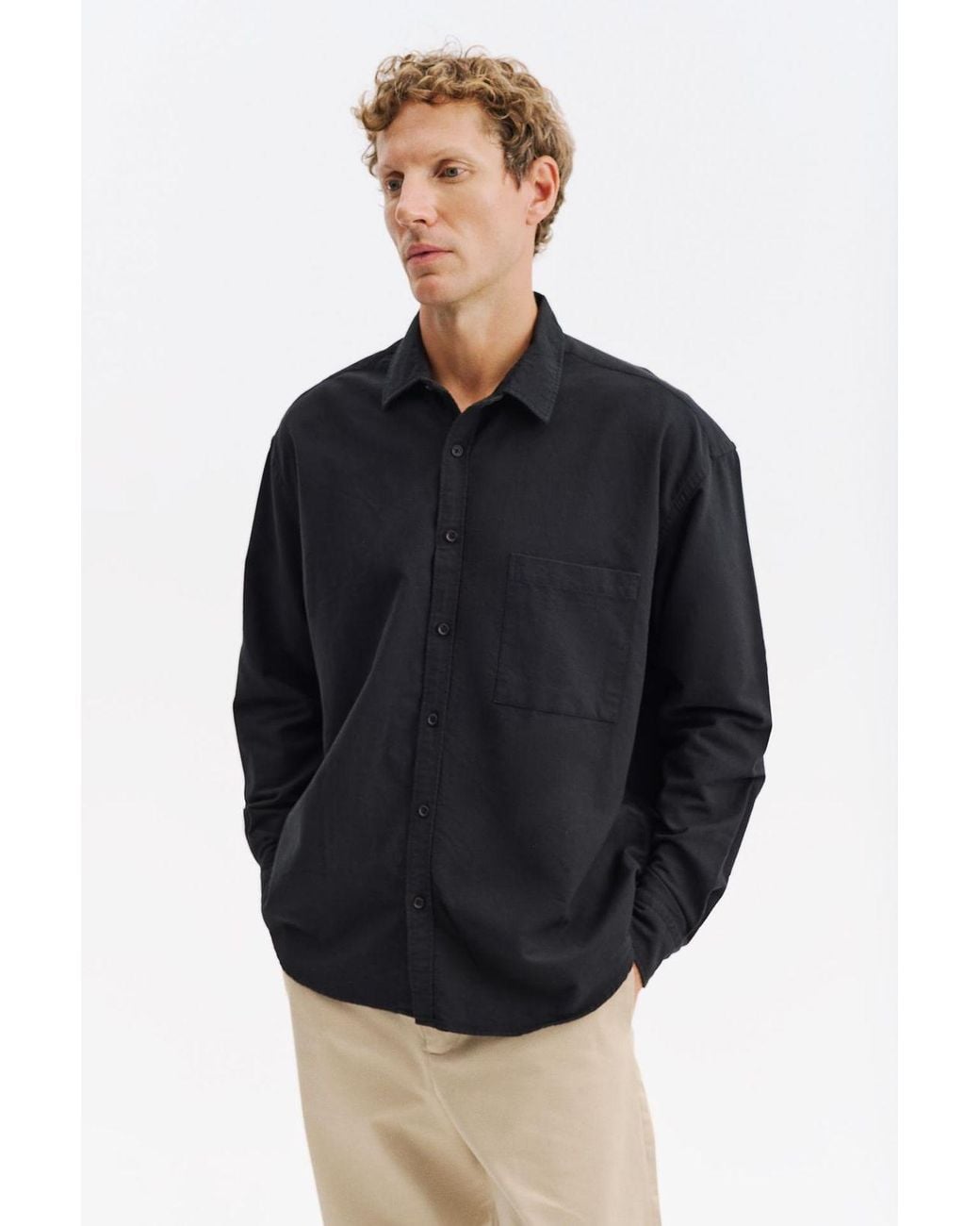 Giesto Black Cotton Shirt for men