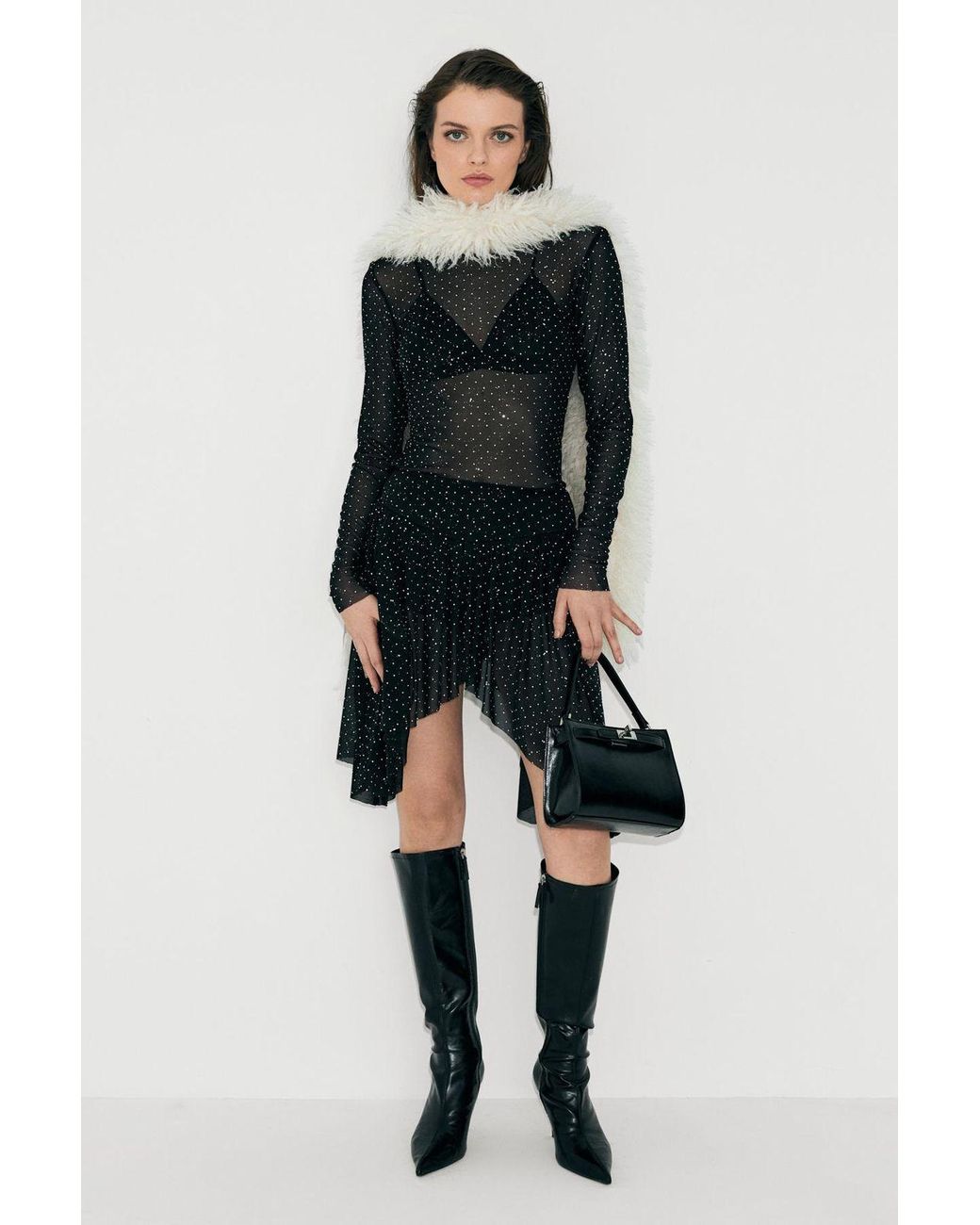 Grimelange Rechte Pull-Onblouse in het Black