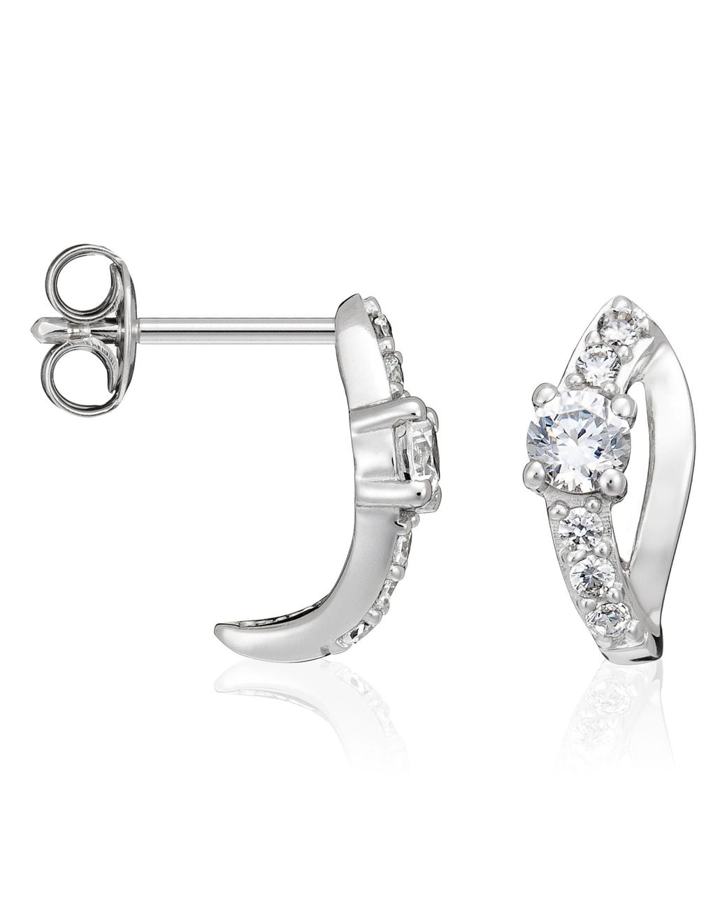 Orphelia Metallic 925 Sterling Stud Earrings