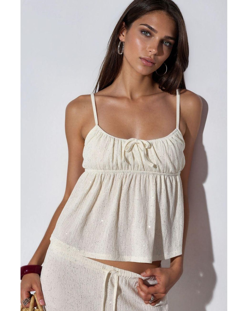Busem Multicolor Solid Crepe Cami Top