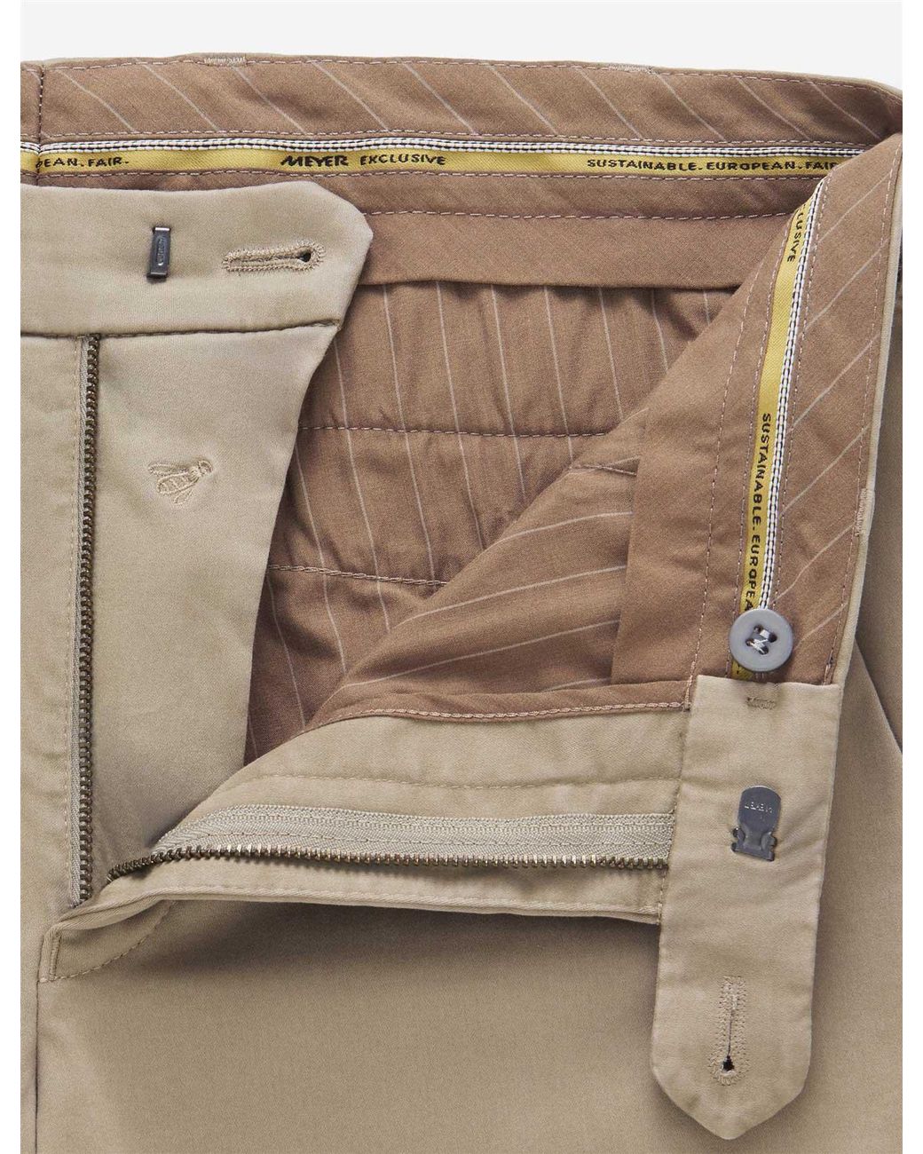 Meyer Bonn Broek Flatfront Model in het Gray voor heren