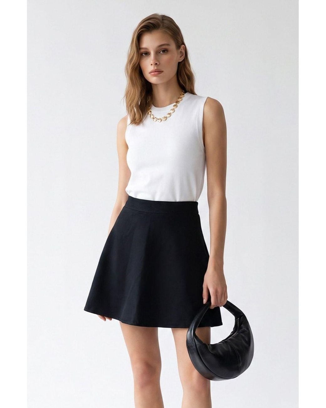 MixRay White Cotton Skirt