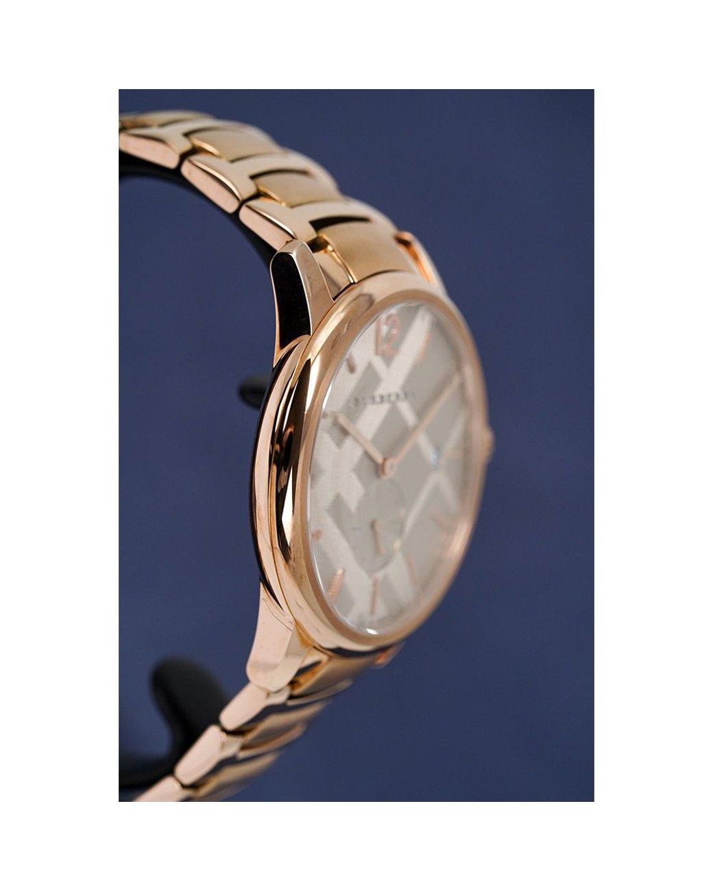 Burberry Bu10013 De Klassieke Ronde Herenhorloge in het Metallic voor heren
