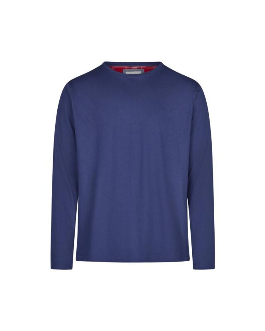 Phil & Co. Berlin Lange Pyjama Set Met Flanellen Pyjamabroek Rood/Blauw in het Blue voor heren