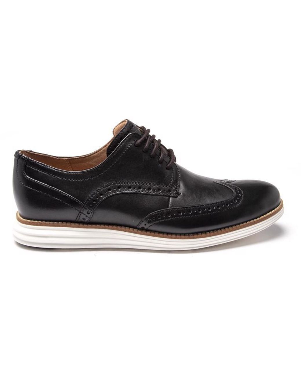 Cole Haan Black Original Grand Wingtip Shoes for men