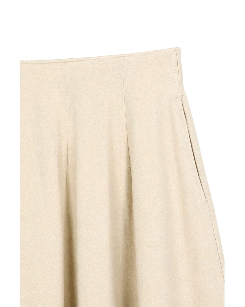 MixRay Natural High Waist A-Line Midi Skirt