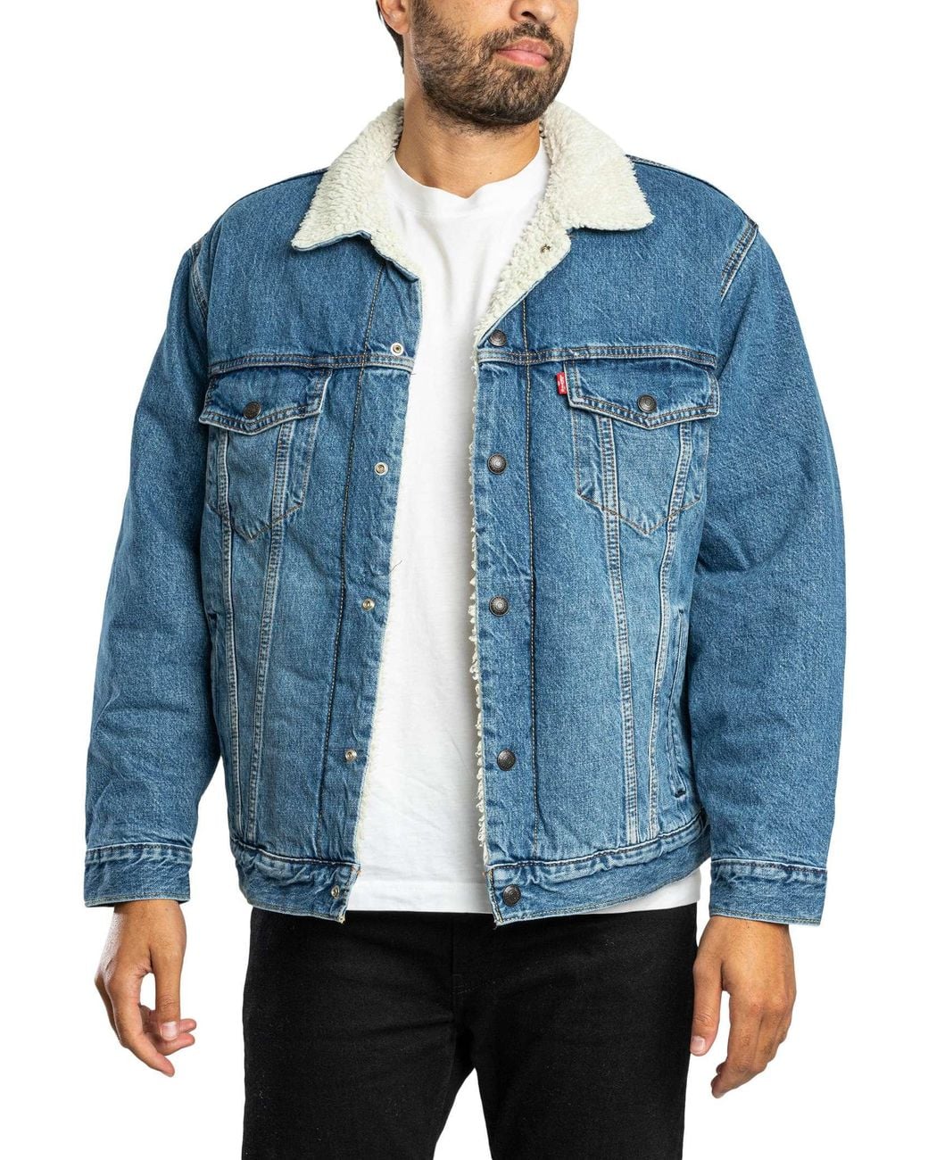Levi's Levi's Relaxte Sherpa-Jas in het Blue voor heren