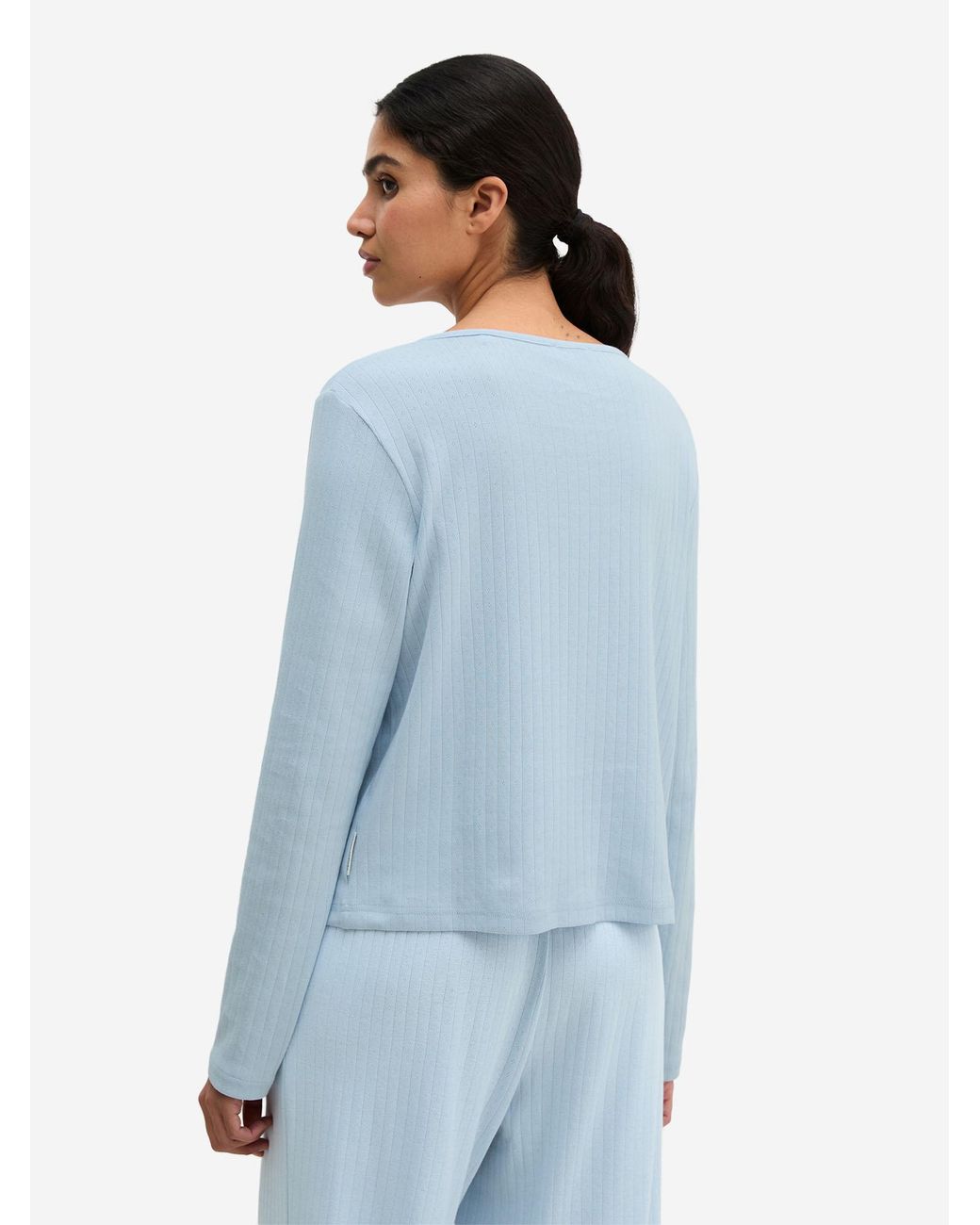 Marc O' Polo Marc O'Polo Vrouwen Pyjama Top Mix N Match in het Blue