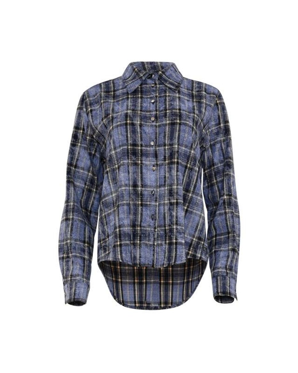 Maicazz Vaudin Blouse Check in het Blue
