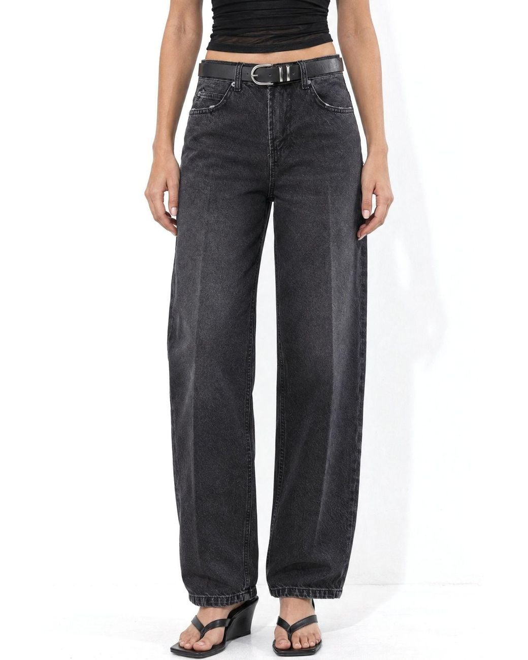 Squalo Black Cotton Pants