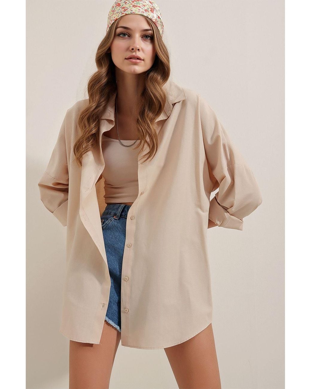 Bigdart Natural Oversized Poplin 2-Pack Shirt
