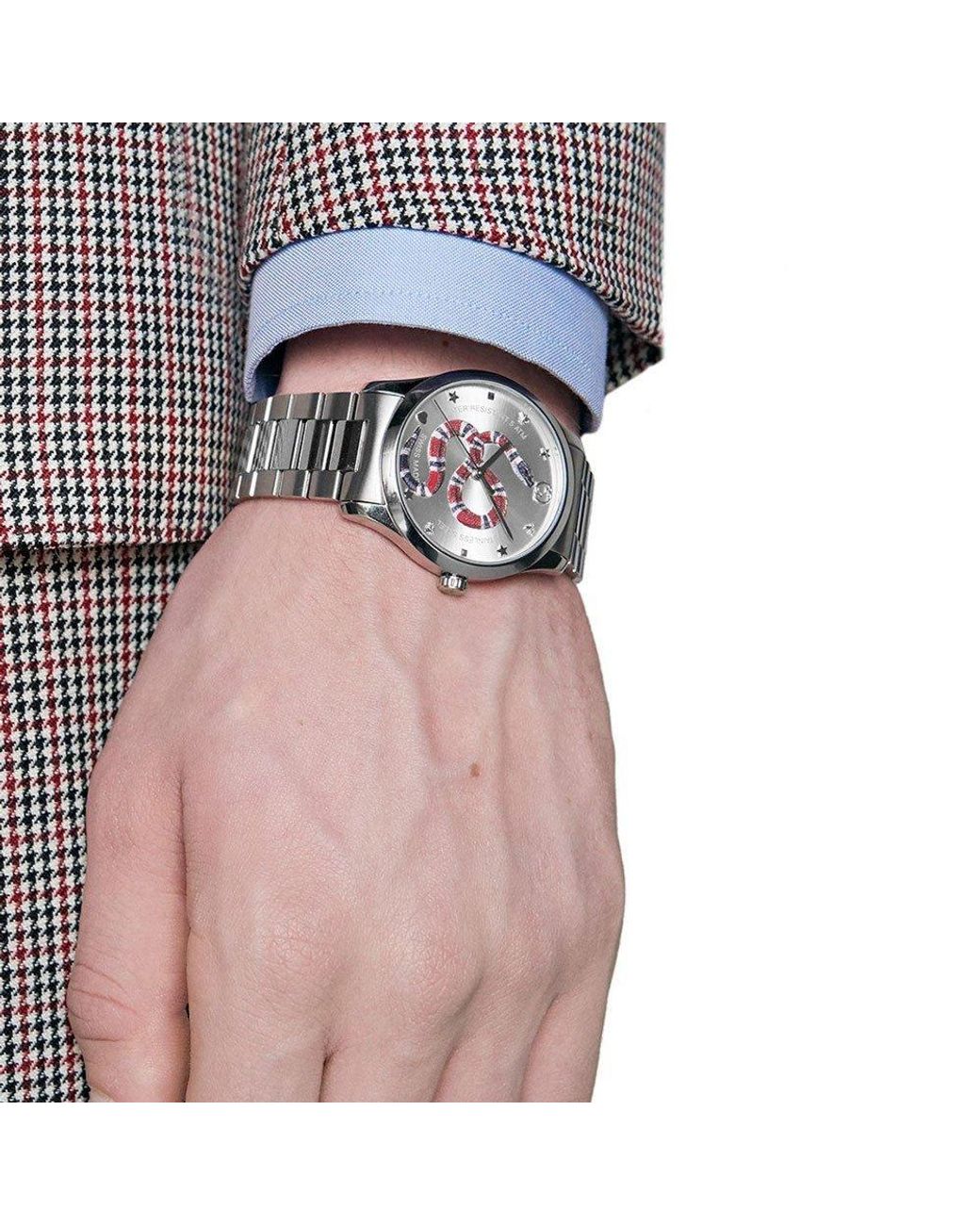 Gucci Ya1264076 G-Timeless Herenhorloge in het Metallic voor heren