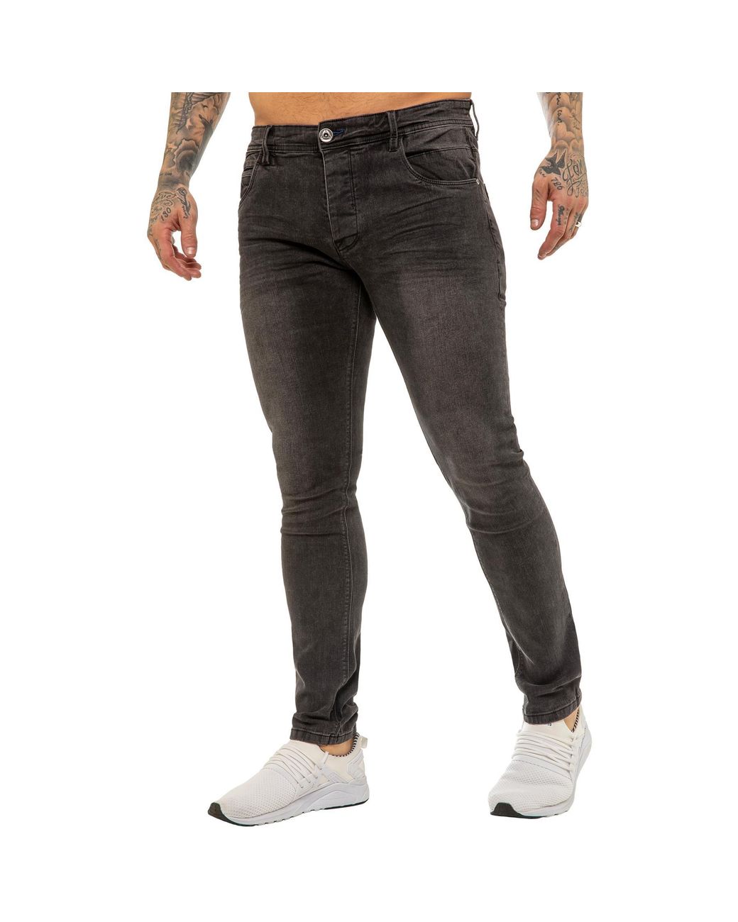 Eto Designer Hyperstretch Jeans in het Black voor heren