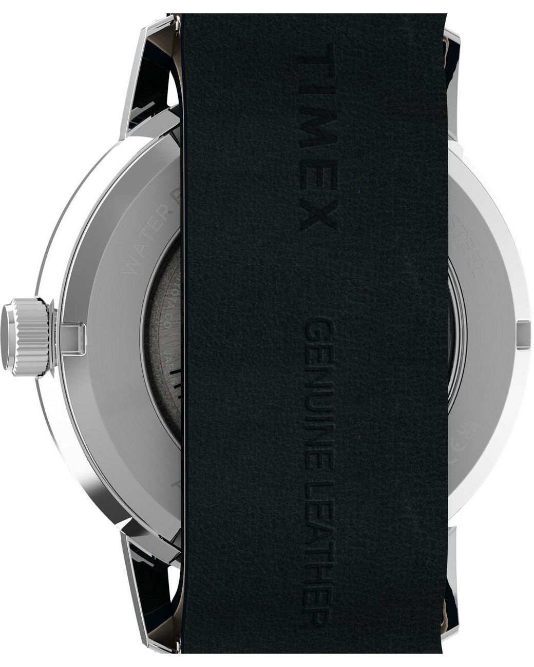 Timex Black Peanuts Marlin Watch Tw2Y50500 Leather for men
