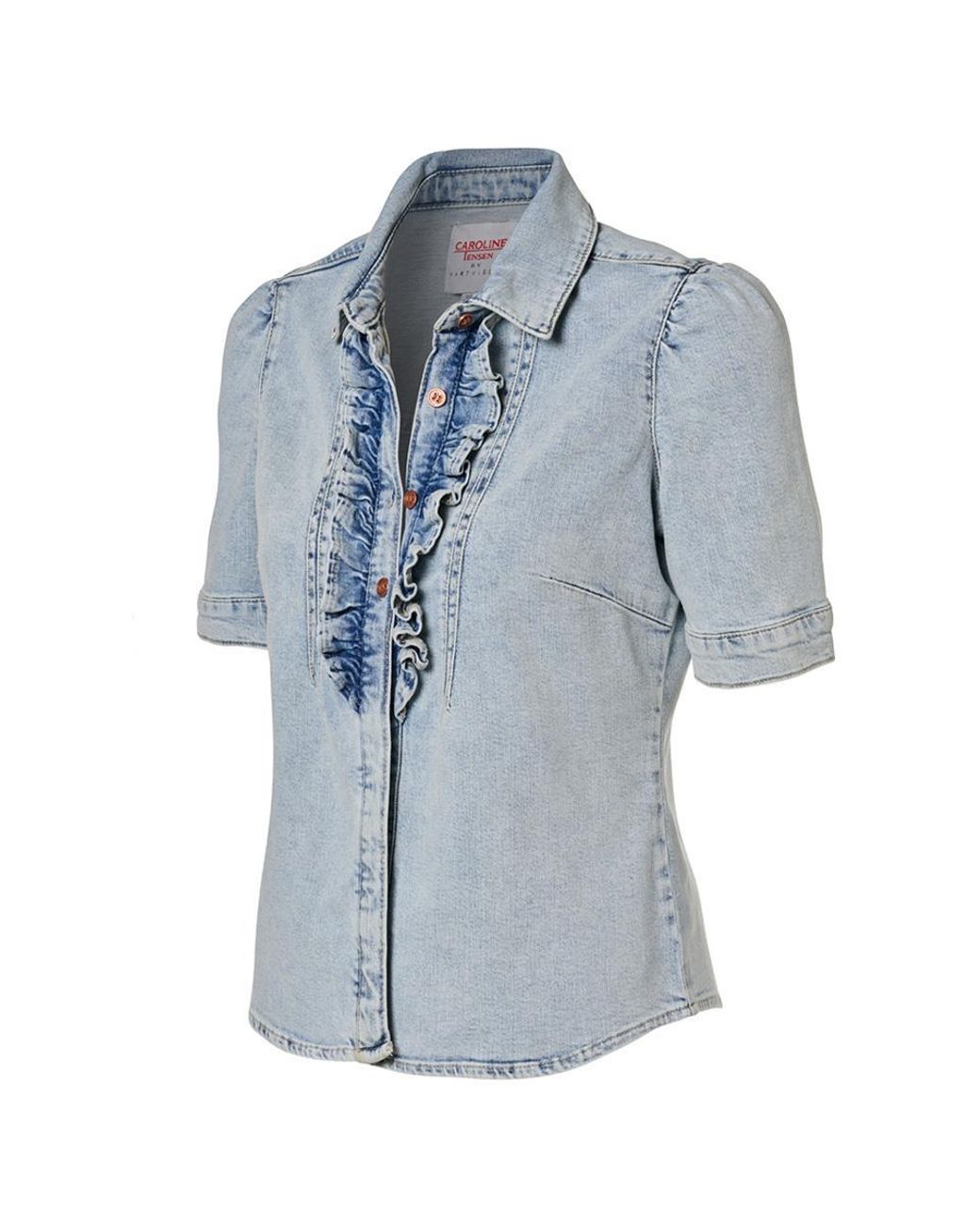 Mart Visser Caroline Tensen Brighton Denim Blouse Licht Blauw in het Blue