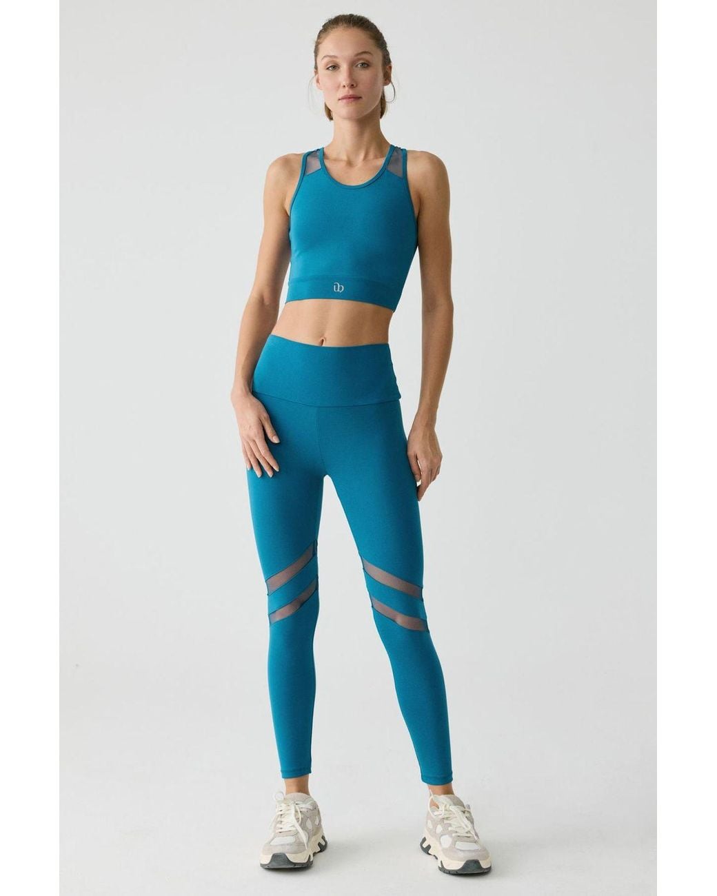 Grimelange Blue High Waist Skinny Leggings