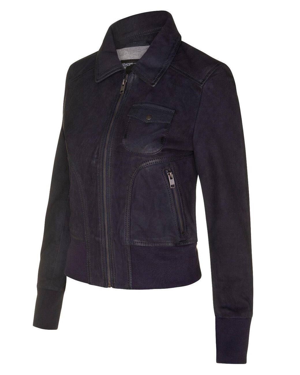 Infinity Leather Ma-1 Varsity Bomberjack-Modbury in het Blue