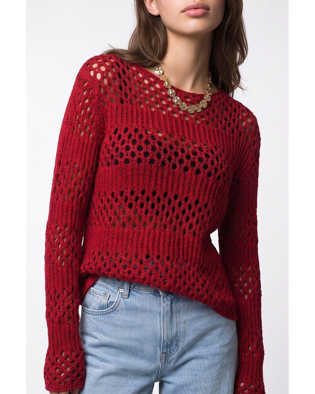 MixRay Red Knit Sweater