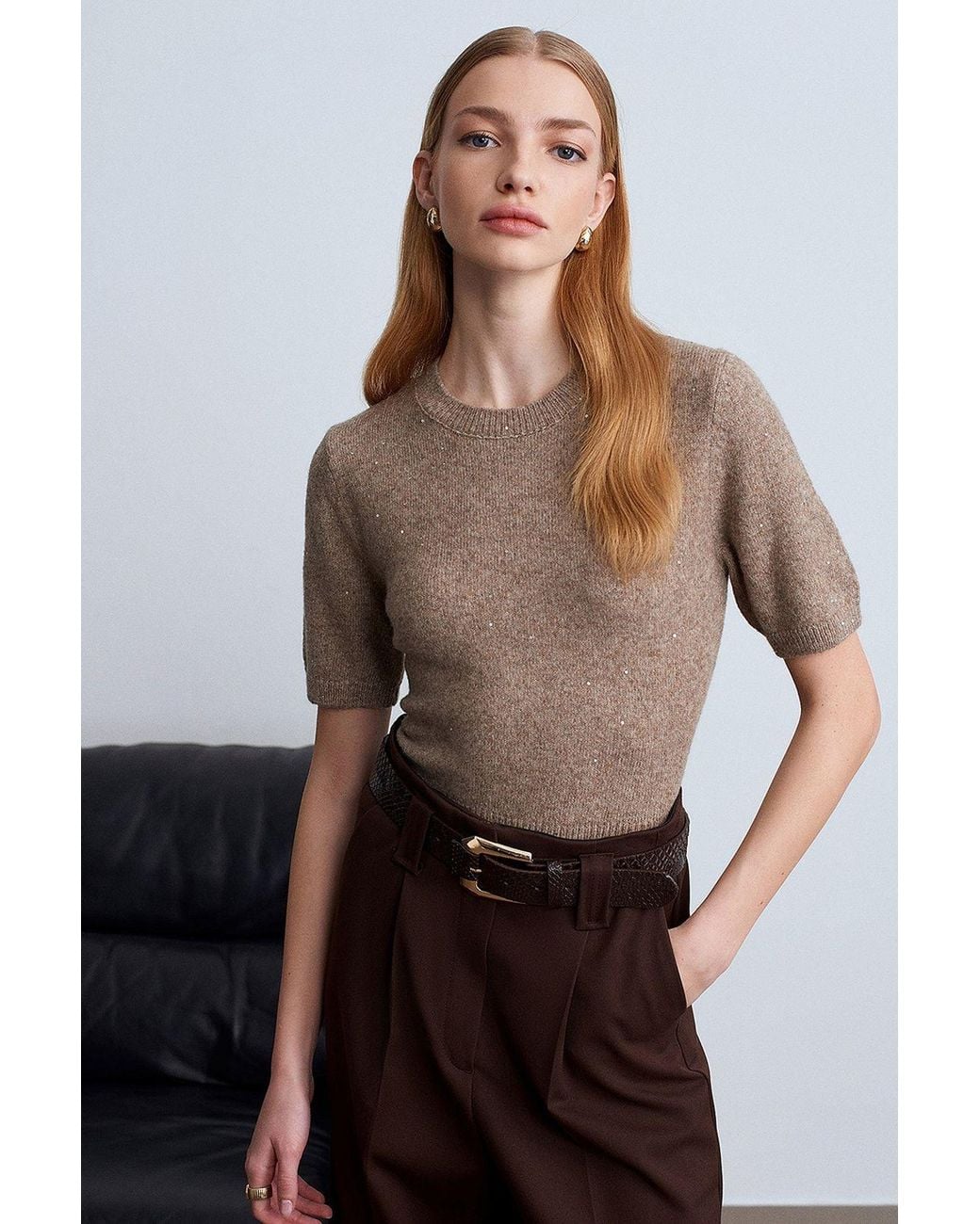 Dilvin Blue Wool Blend Sweater