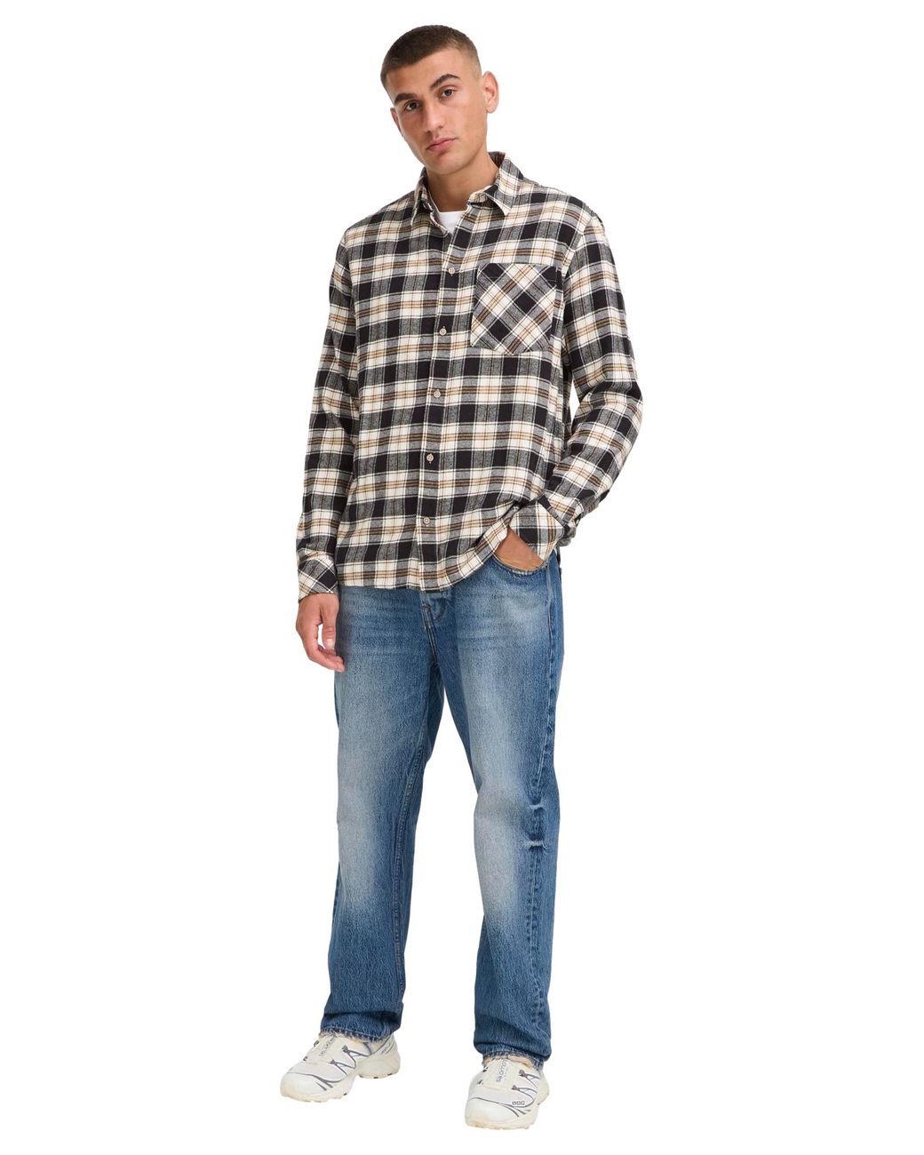 Solid Shirt in het Gray voor heren