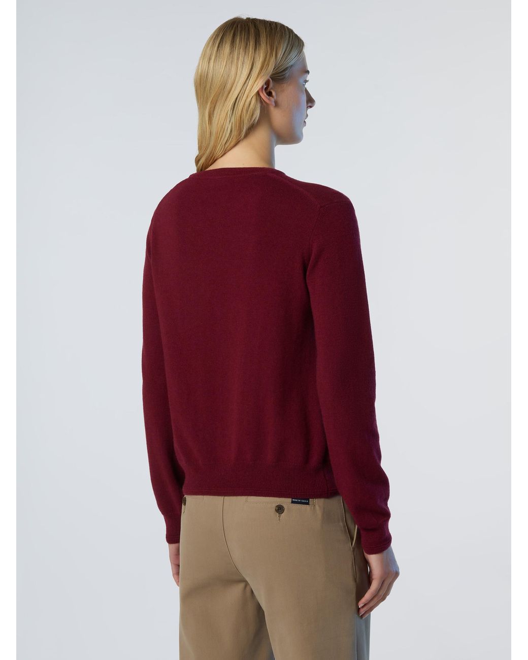 North Sails Red Sweater Crew-Neck Cashmere Blend