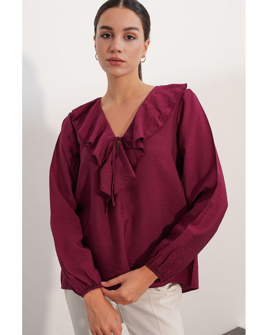 Bigdart Red Viscose Blend Blouse