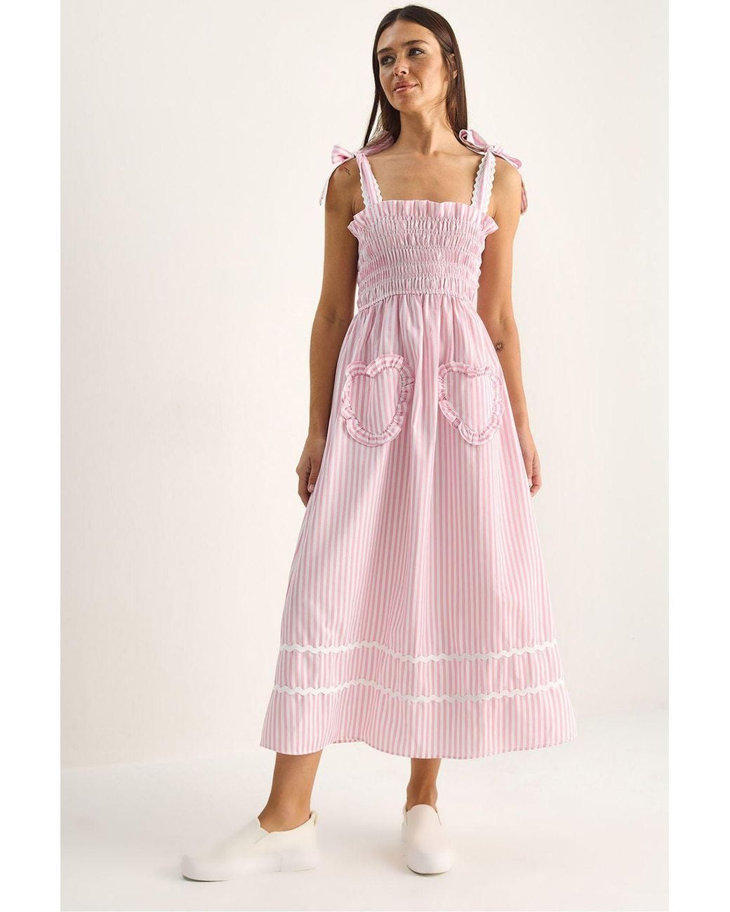 Bianco Lucci Pink Midi Dress