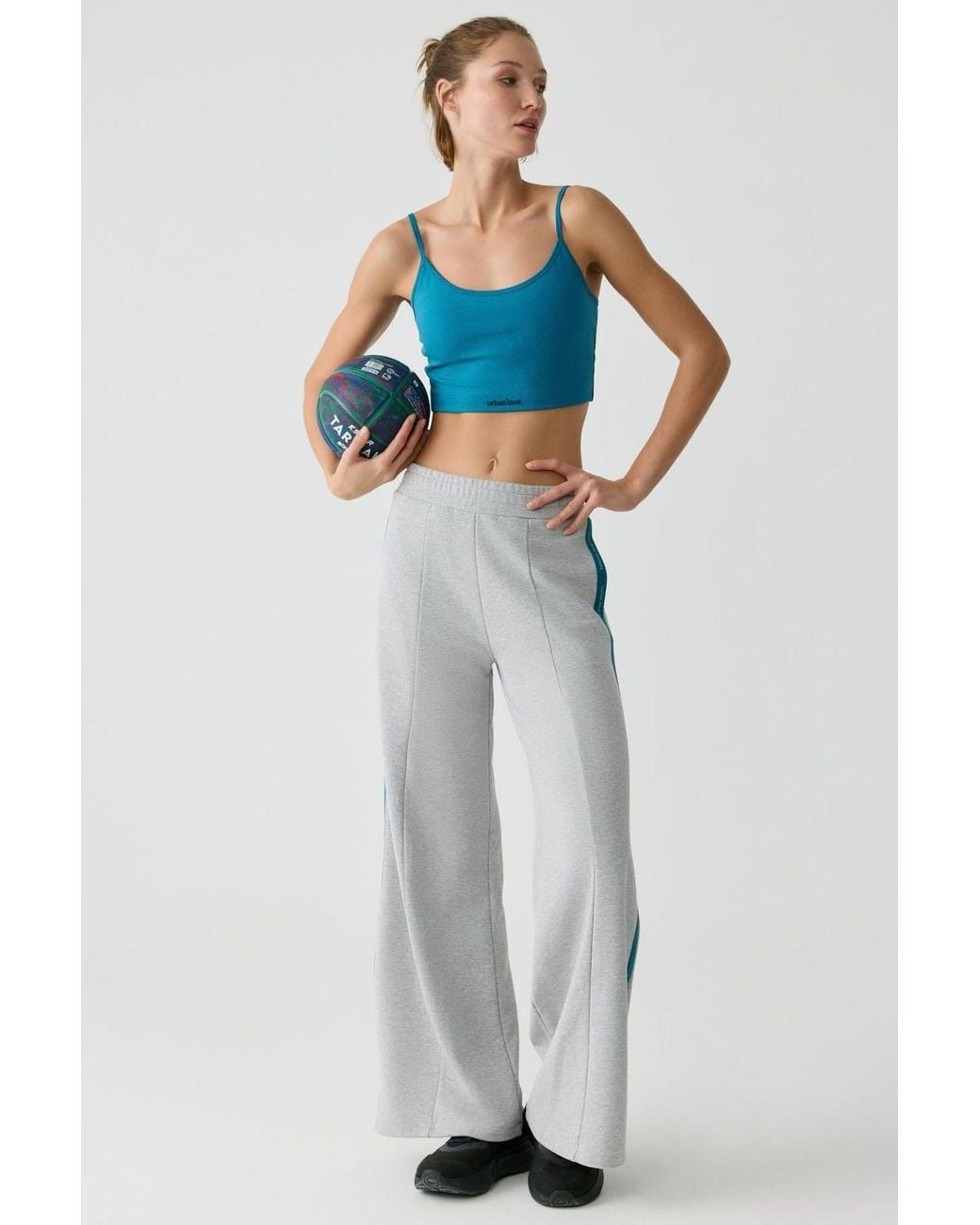 Grimelange Gray Relaxed Straight-Leg Sweatpants