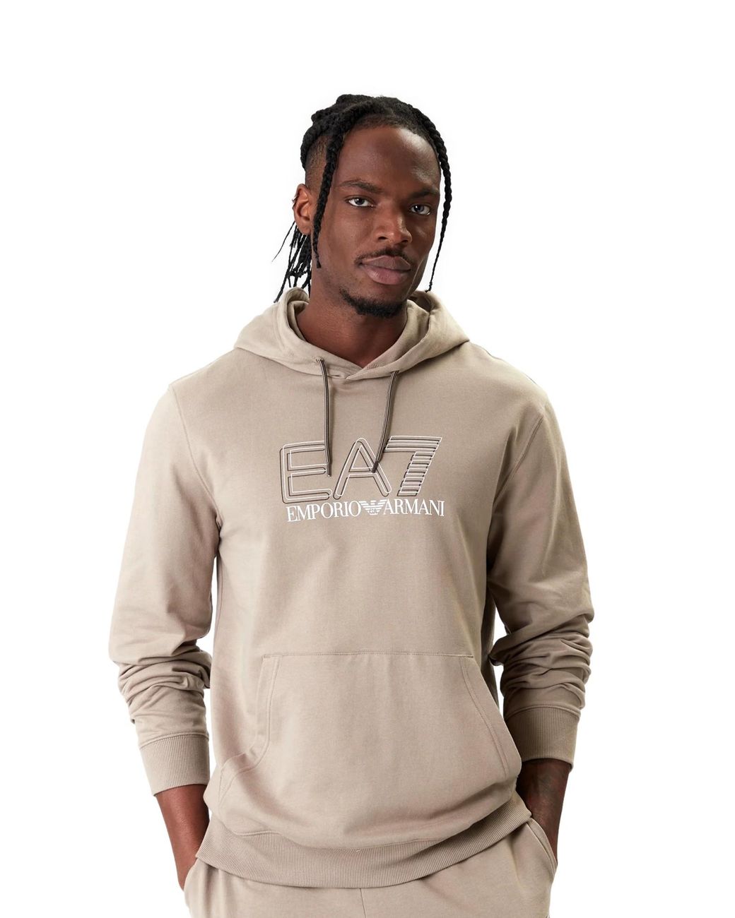 EA7 Hoodie in het Natural voor heren
