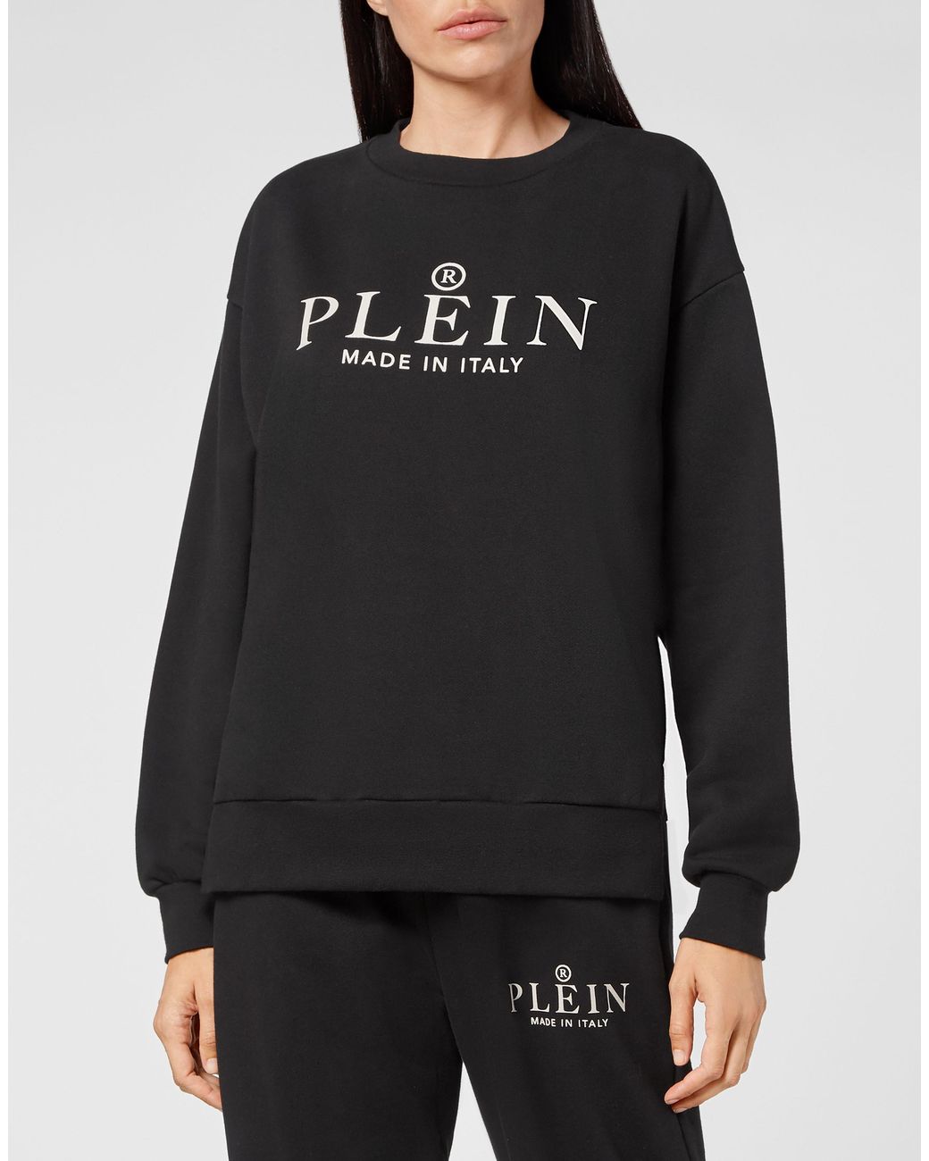 Philipp Plein Sweatshirt Iconic Plein in het Black