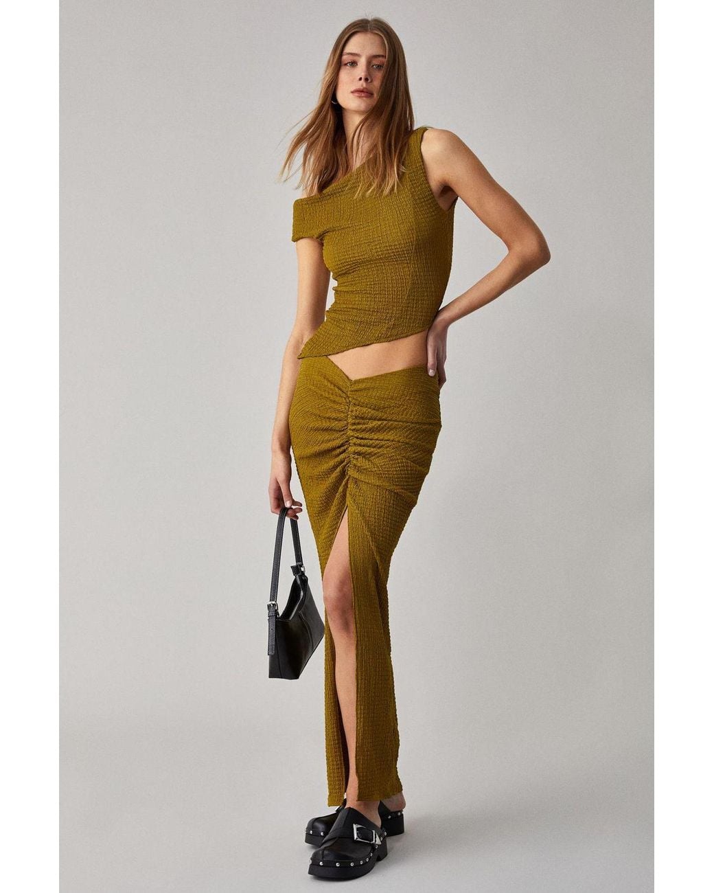 Grimelange Green Regular Fit Pull-On Skirt