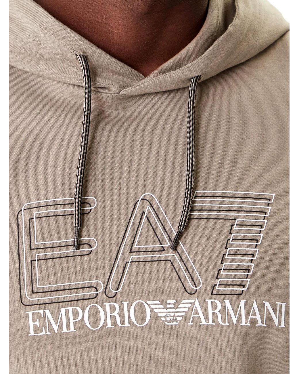 EA7 Hoodie in het Natural voor heren