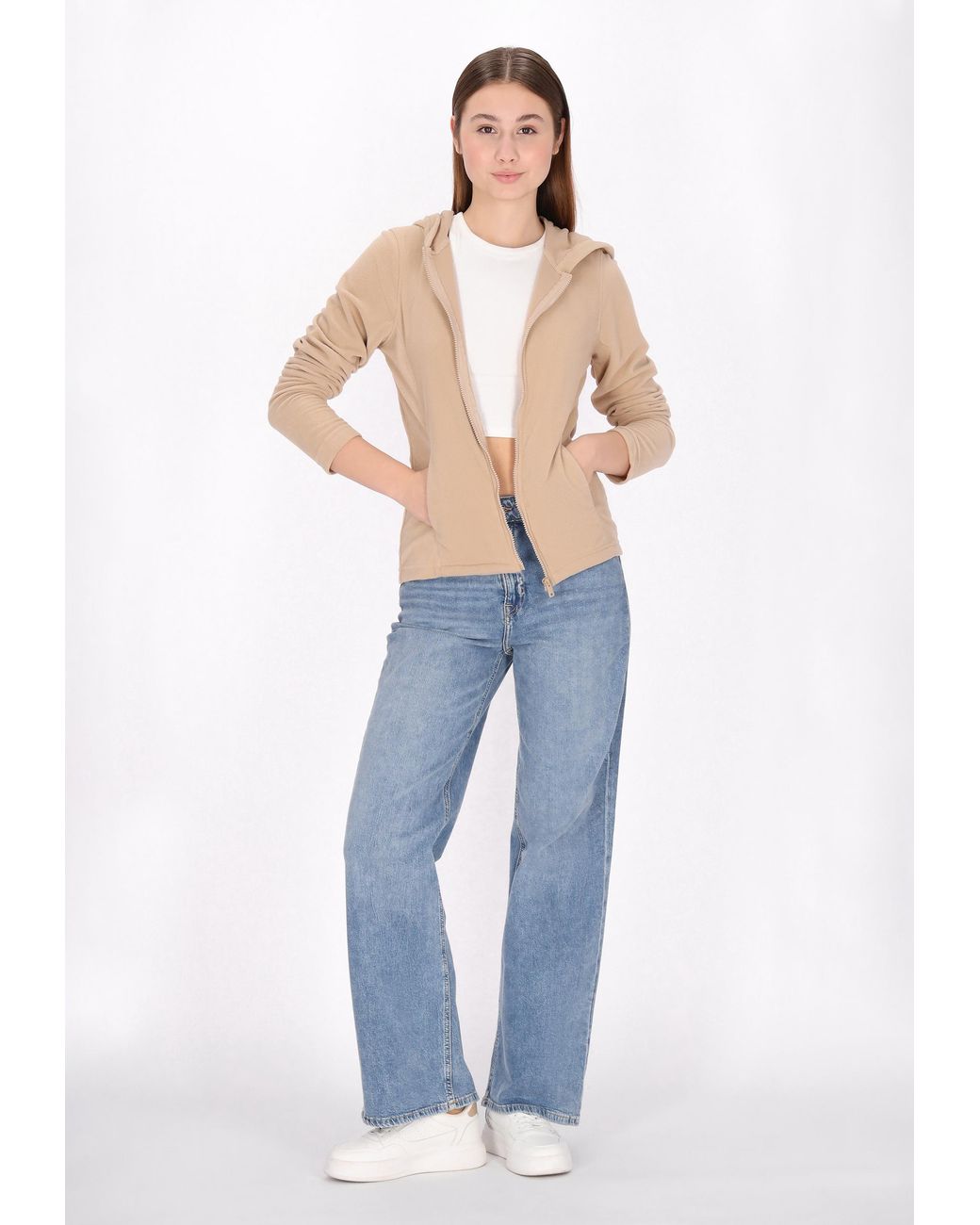 myMo Fleece Jas in het Natural