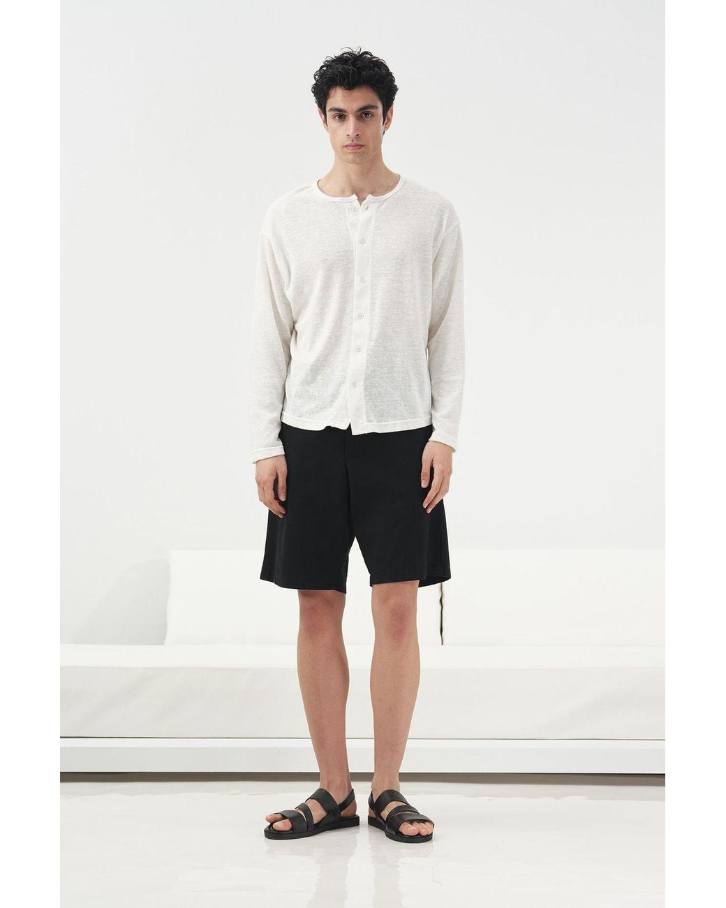 Giesto White Cotton Shirt for men