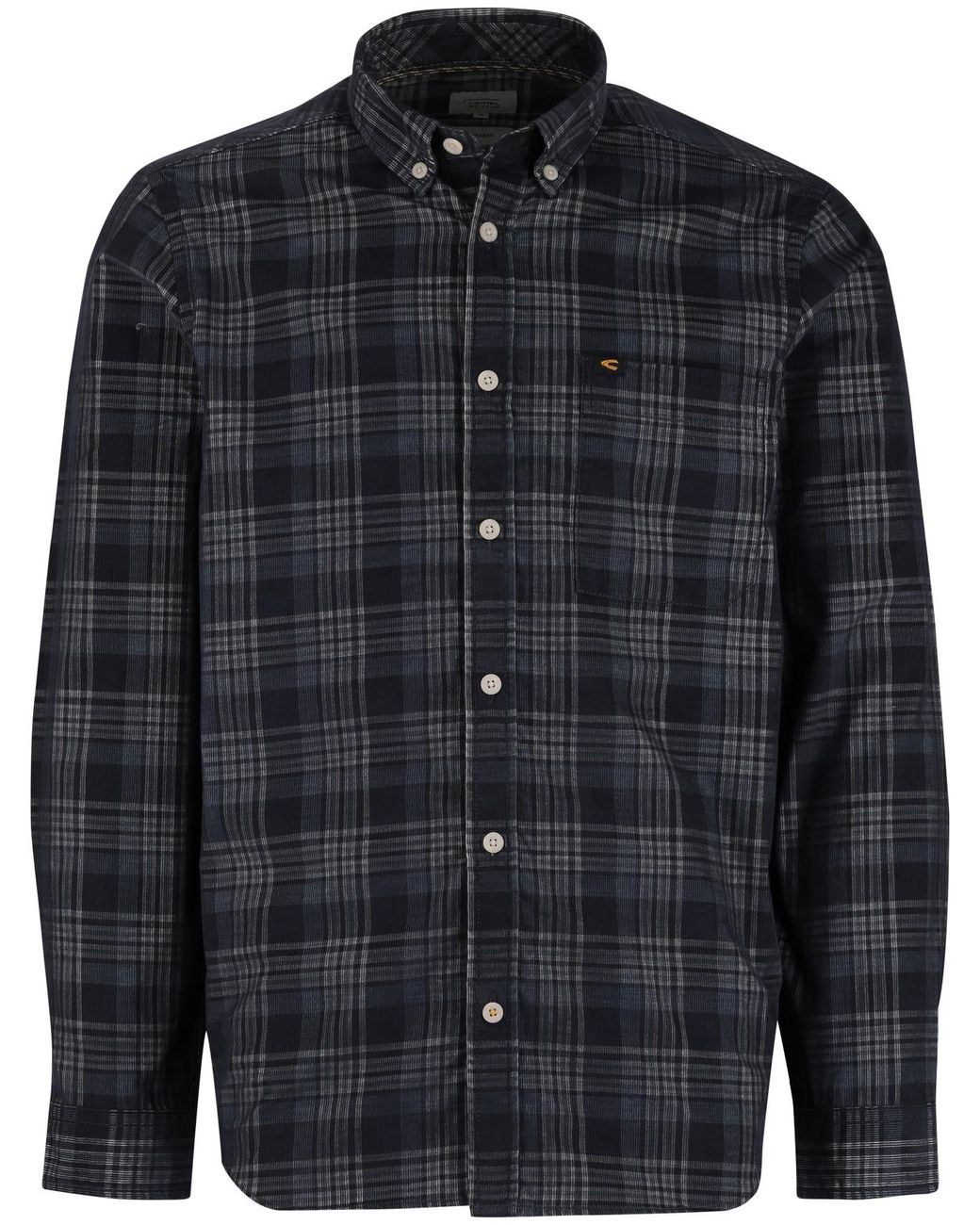 Camel Active Overhemd Wit Geruit Button-Down Collar in het Blue voor heren