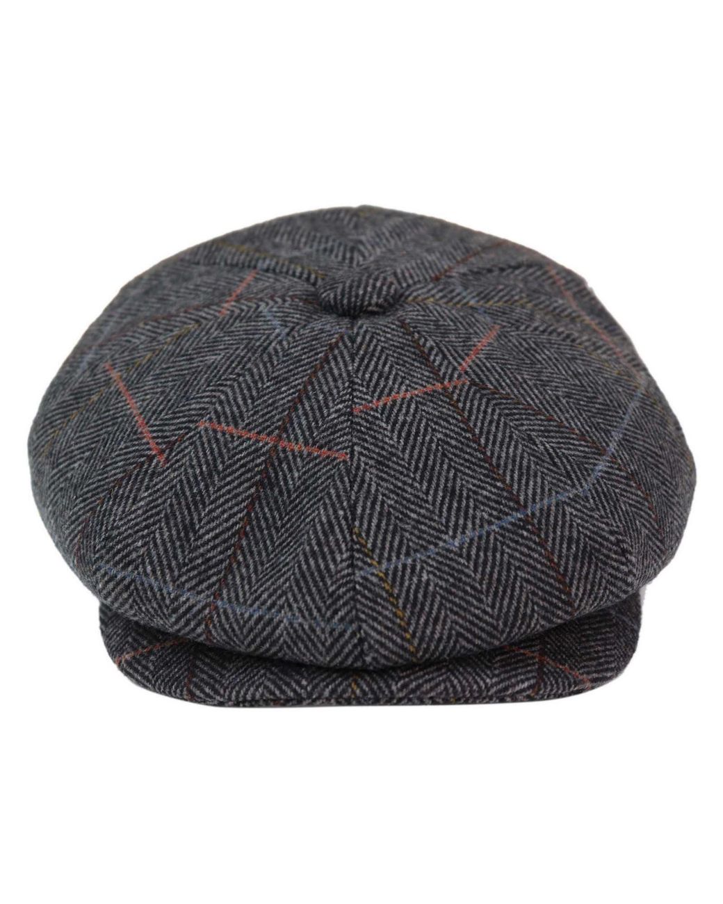 Infinity Leather Gray Peaky Blinders Herringbone Flat Hat for men