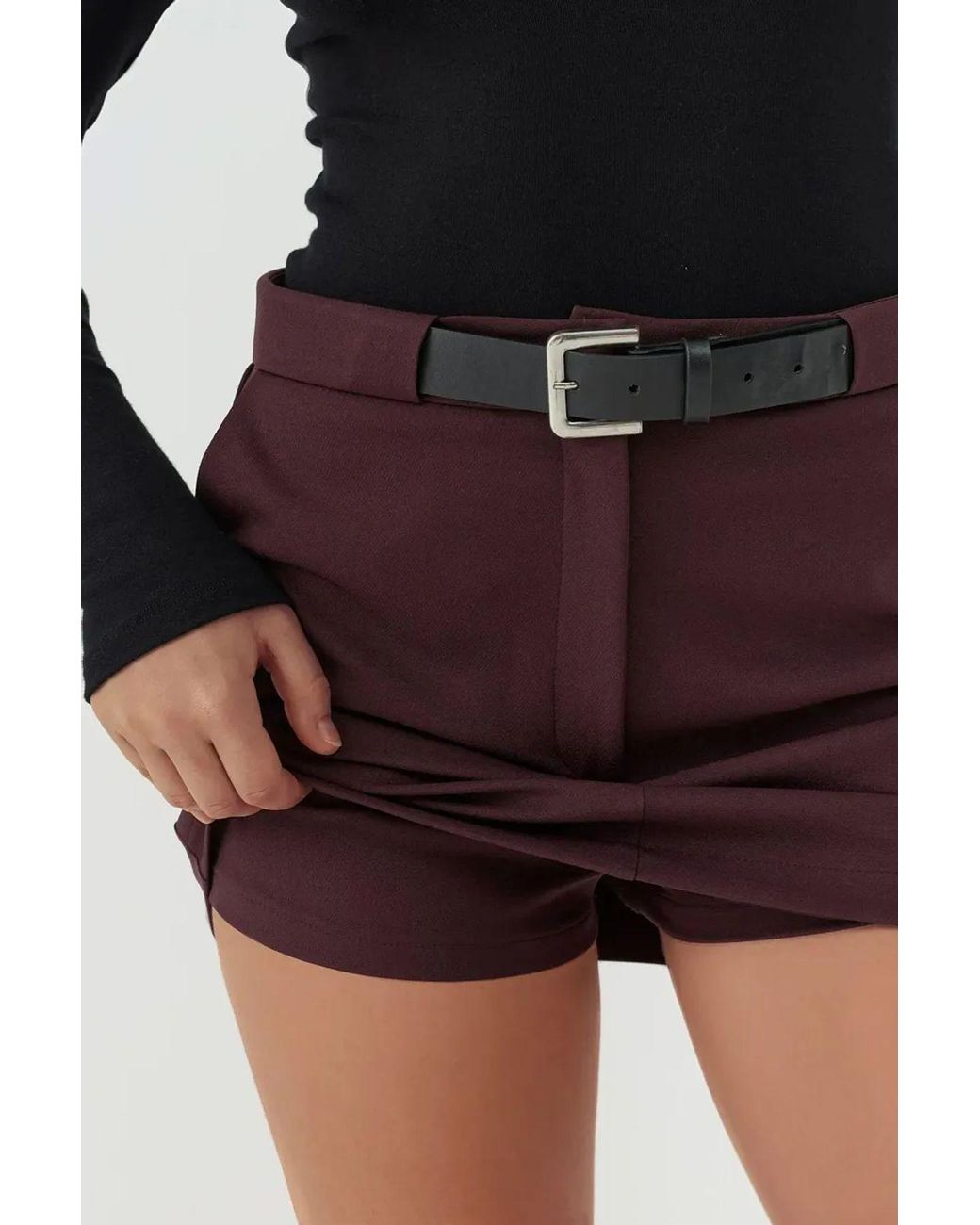 Hiccup Black High Waist Mini Skorts