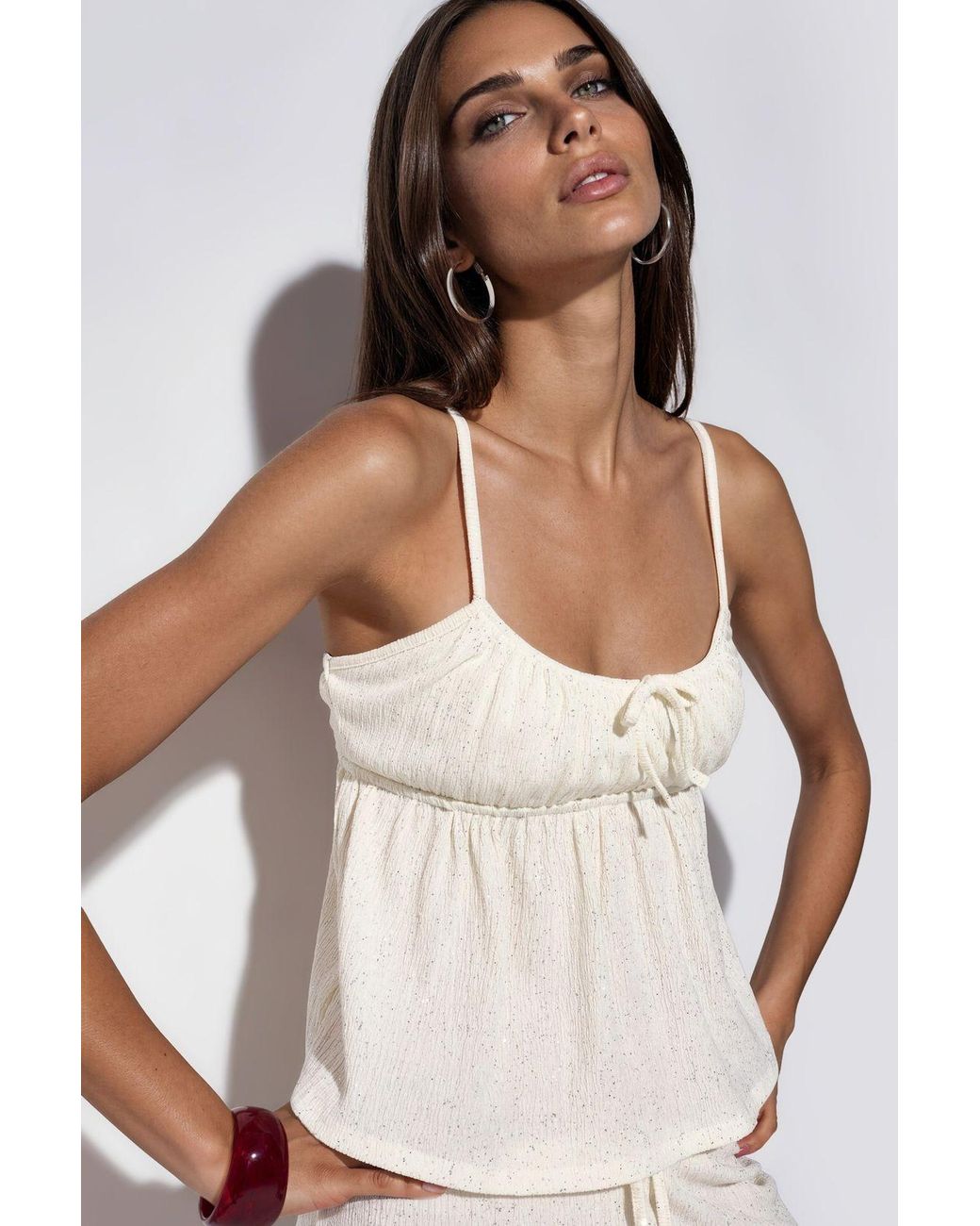 Busem Multicolor Solid Crepe Cami Top