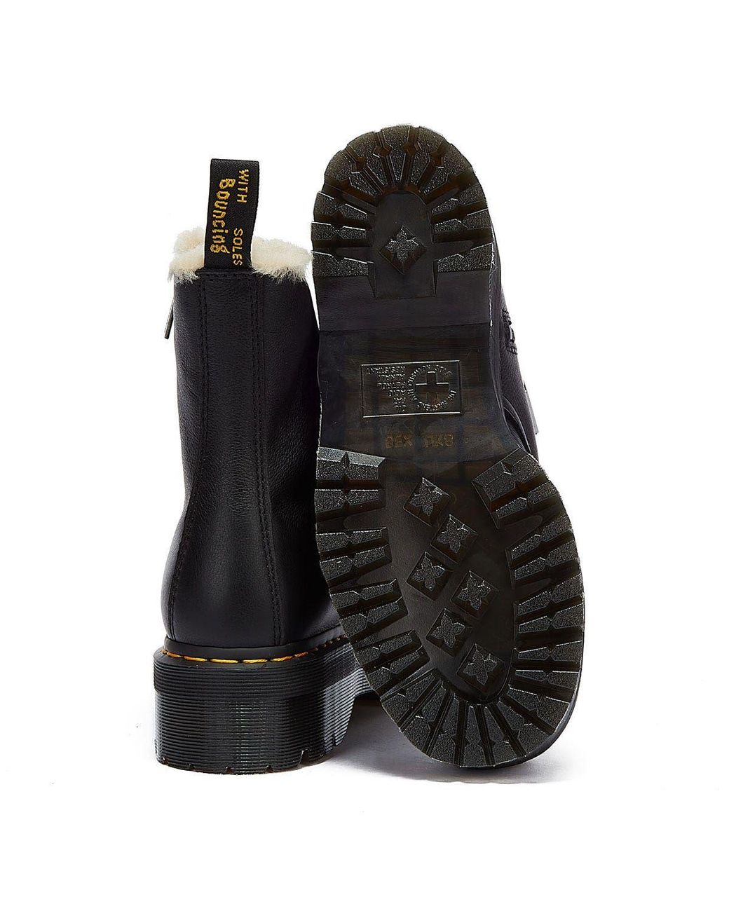 Dr. Martens Shop Voor Jadon Pisa Gevoerde Zwarte Laarzen in het Black