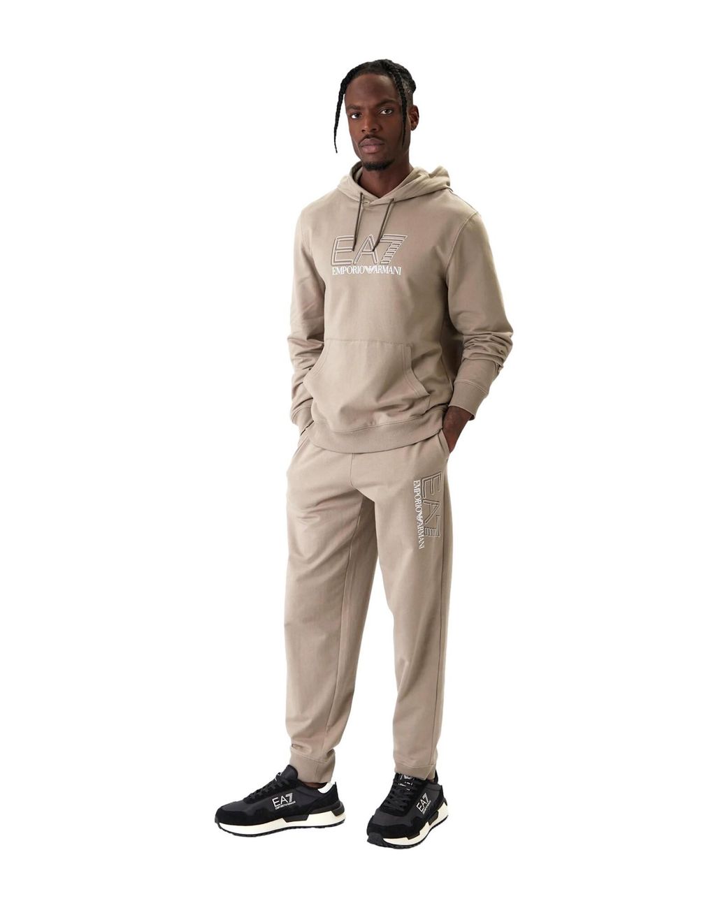 EA7 Hoodie in het Natural voor heren