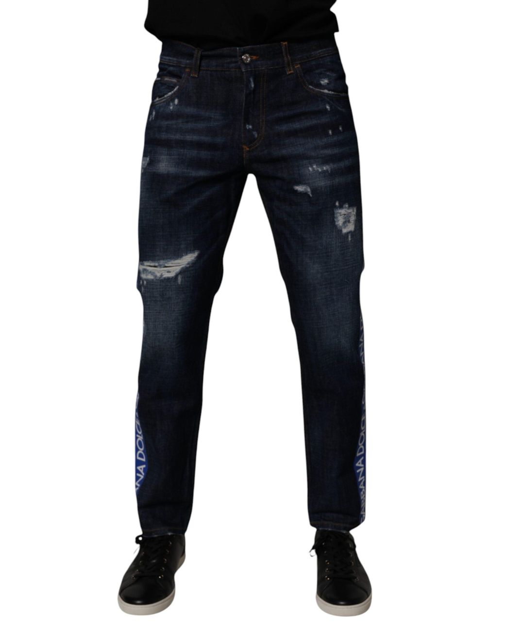 Dolce & Gabbana Dolce Gabbana Jeans Met Zijlogo in het Blue voor heren