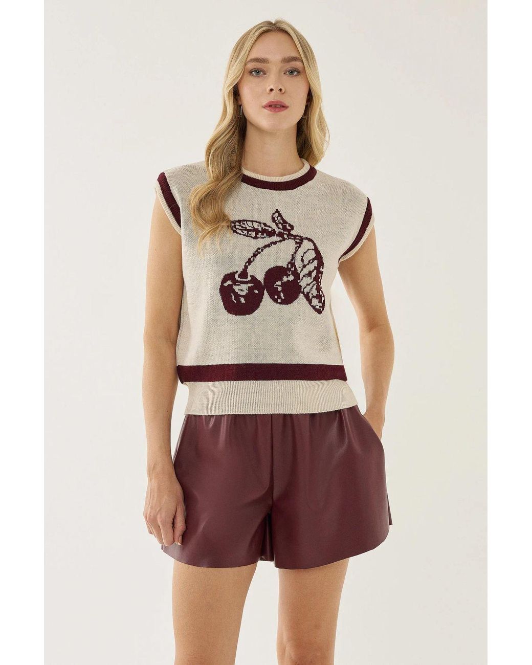 Hiccup Natural Cherry Patterned Sweater
