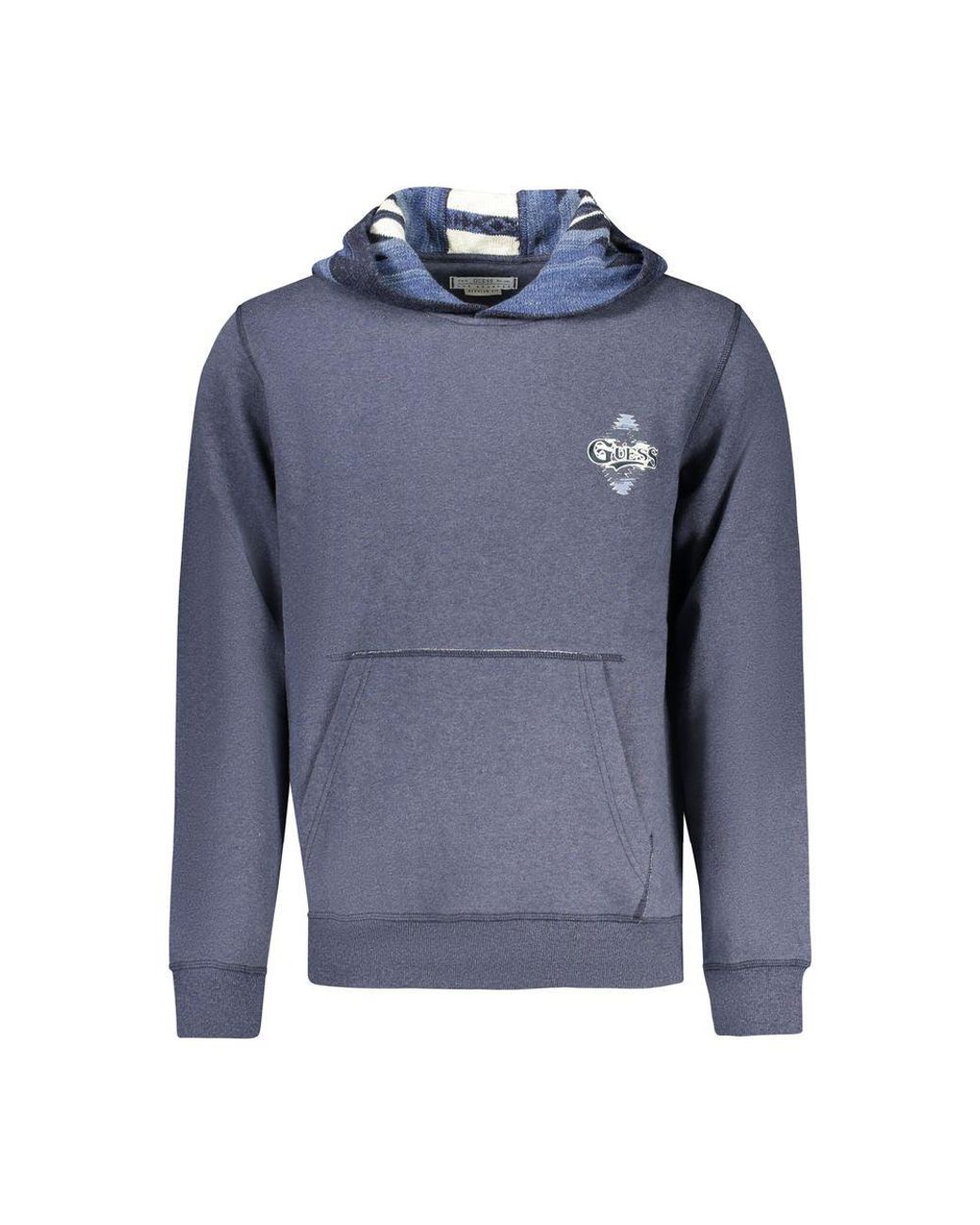 Guess Hoodies & Sweatvesten ,Blauw ,Blauwe Hoodie Met Details in het Blue voor heren