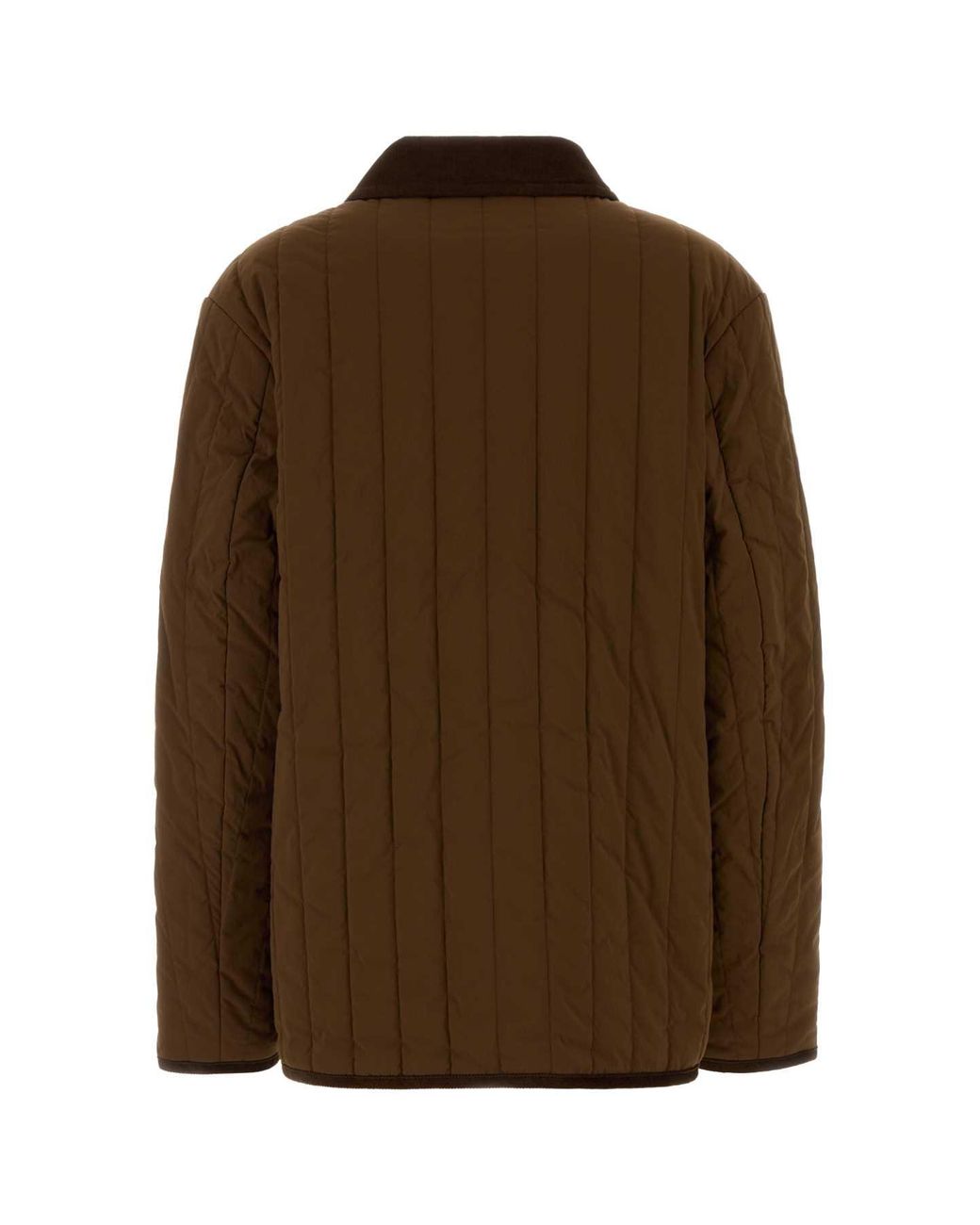 A.P.C. Bruine Stretch Nylon Leone Jacket in het Brown