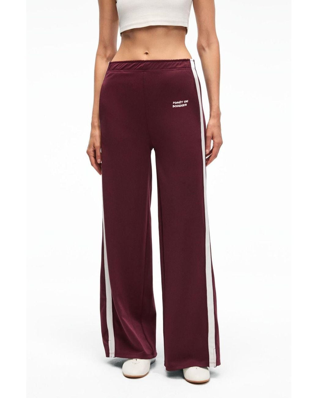 Grimelange Red Relaxed Straight-Leg Sweatpants